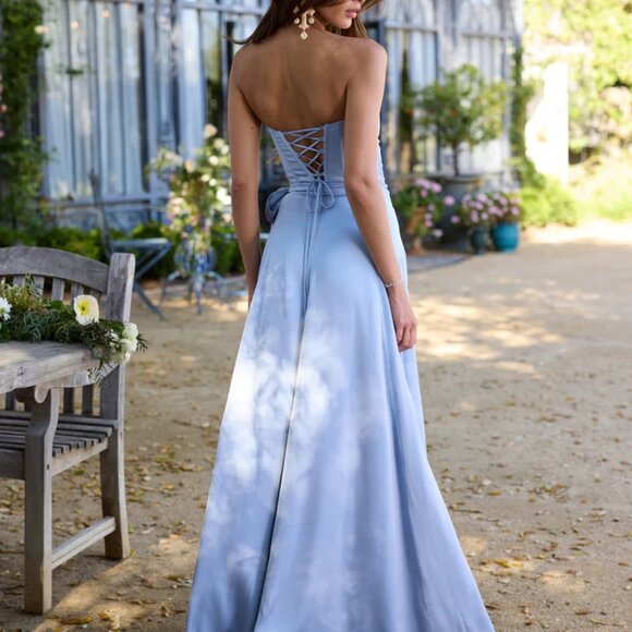 NWT V. CHAPMAN The Cecilia Dress in Derby Blue Size 18 - Picture 3 of 9